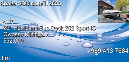 Hurricane Sun Deck 202 Sport IO